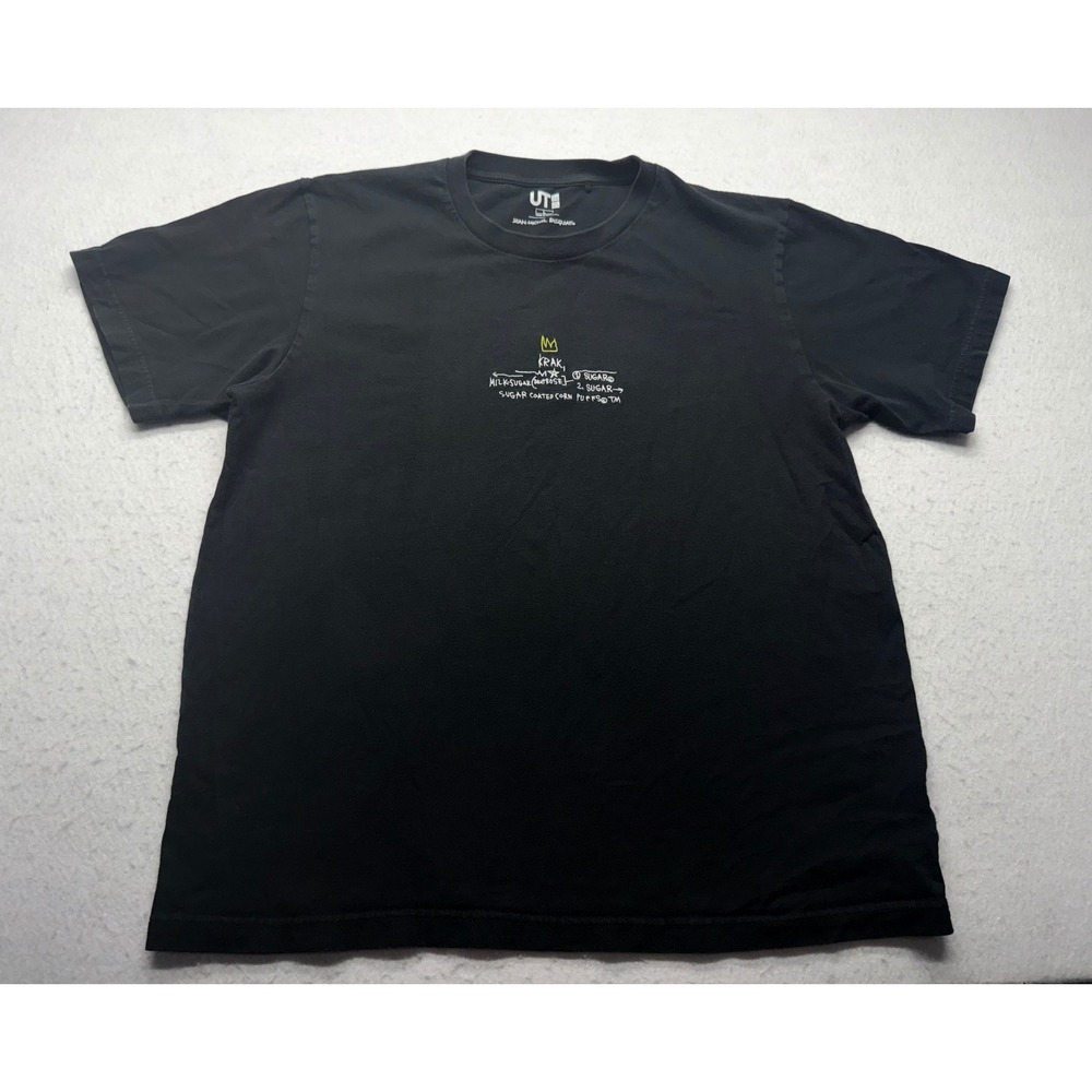 Uniqlo UT Jean-Michel Basquiat Black Graphic T-Shirt Mens Large 426824